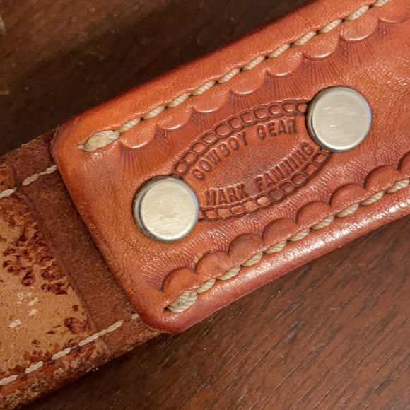 Cowboy Gear Handmade Leather / Rawhide Belt - Picture 5 of 8